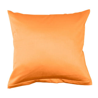 Lorena Mako Satin Bettwäsche uni Classic Mandarin Orange Kissen 40x40cm