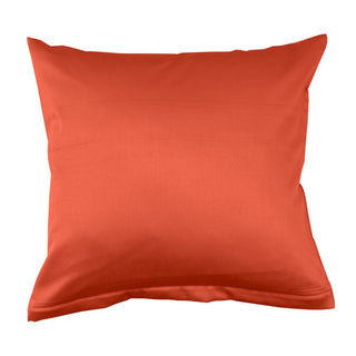 Lorena Mako Satin Bettwäsche uni Classic Orange Kissen 40x40cm