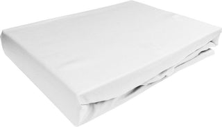 Lorena Mako Satin Spannbettlaken uni Classic Weiß 90x200cm Höhe 11-20cm