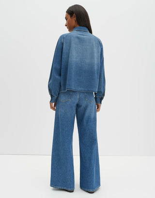 Zebru, mid drift blue