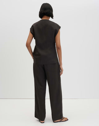 Cisilia linen, dark truffle