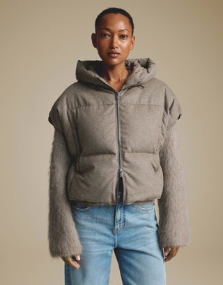 Venkina cozy, taupewood melange