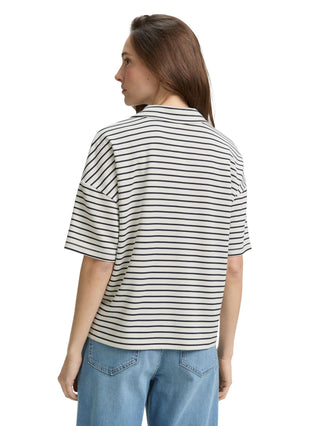Boxy Fit T-Shirt mit Polokragen