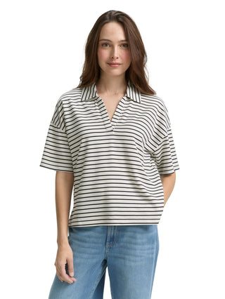 Boxy Fit T-Shirt mit Polokragen