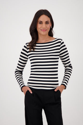 Pullover, schwarz ringel