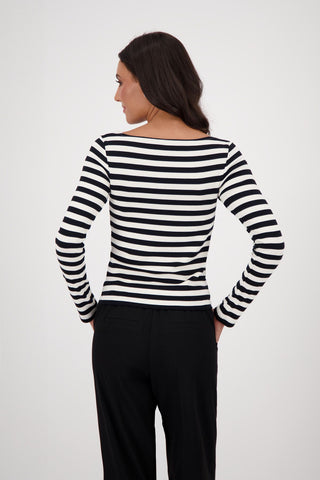 Pullover, schwarz ringel