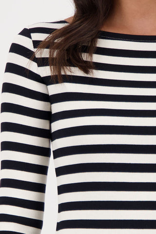 Pullover, schwarz ringel