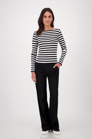 Pullover, schwarz ringel