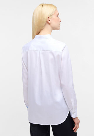 Satin Shirt Bluse Satingewebe Langarm