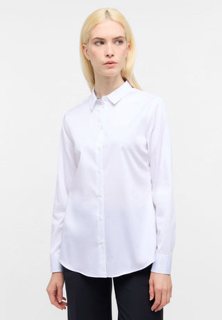 Satin Shirt Bluse Satingewebe Langarm