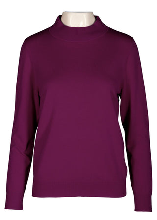 Stehbund-Pullover, 1/1 Arm,uni