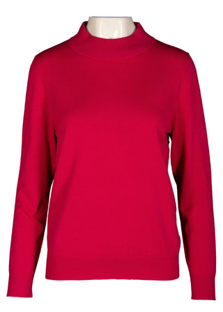 Stehbund-Pullover, 1/1 Arm,uni