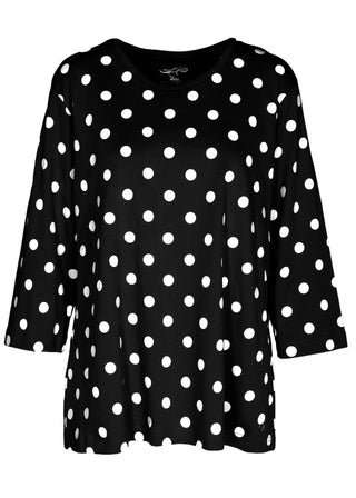 Rdh.-Shirt, 3/4 Arm, Punkte