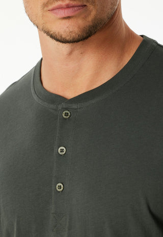 Langarmshirt Knopfleiste