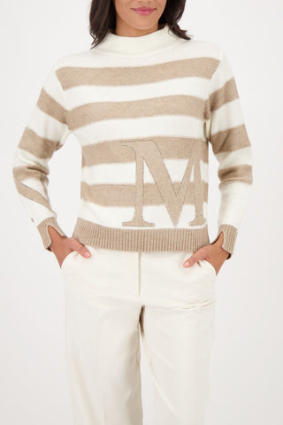 Pullover, truffle Ringel