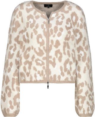 Strickjacke, truffle gemustert
