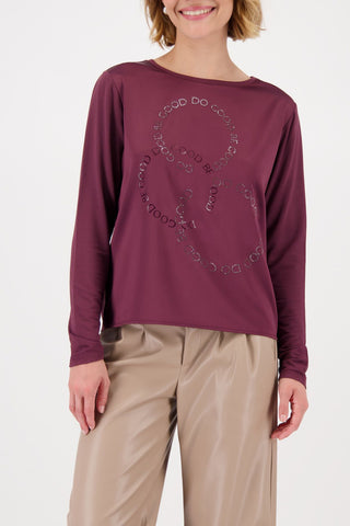 Bluse, bordeaux