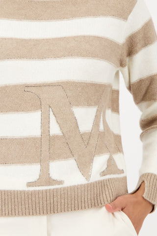 Pullover, truffle Ringel