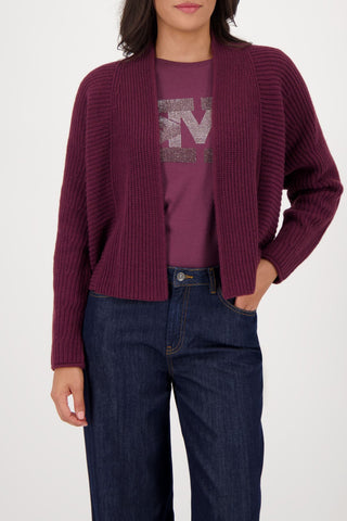 Strickjacke, bordeaux