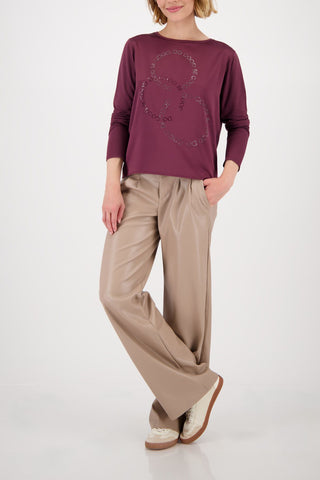 Bluse, bordeaux