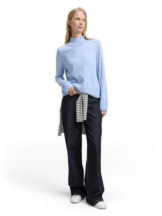Strickpullover mit Stehkragen