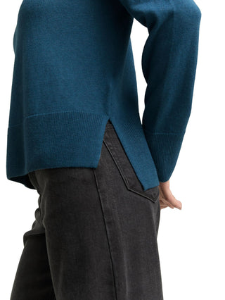 Strickpullover mit Stehkragen