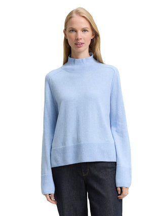 Strickpullover mit Stehkragen
