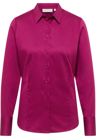 Satin Shirt Bluse Satingewebe Langarm