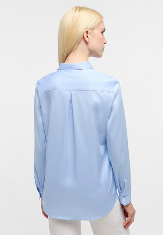 Satin Shirt Bluse Satingewebe Langarm