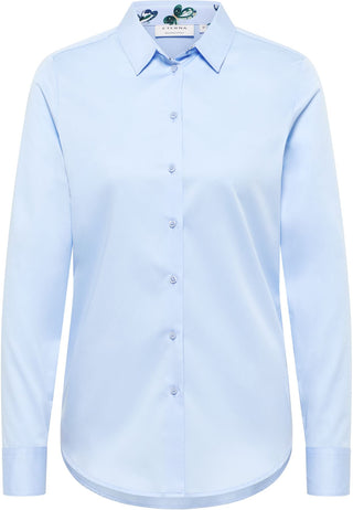 Satin Shirt Bluse Satingewebe Langarm