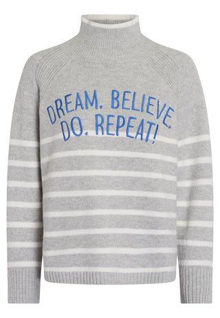 Pullover mit Motto-Stickerei