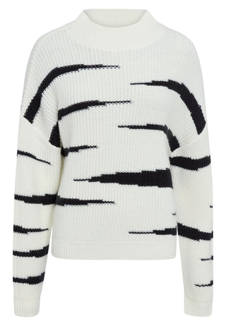Pullover mit Kontrast-Intarsien