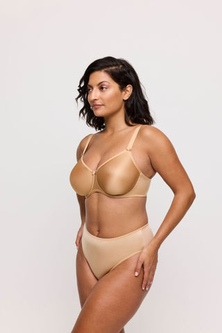 SATIN cognac Vollschalen-BH nahtlos