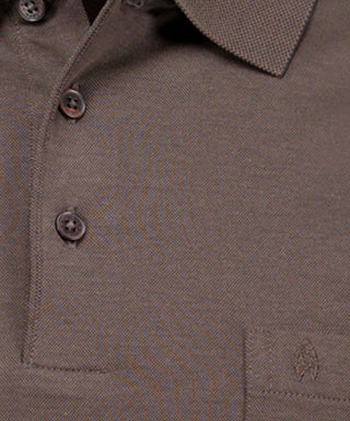 Softknit-Polo mit Brusttasche, Langarm