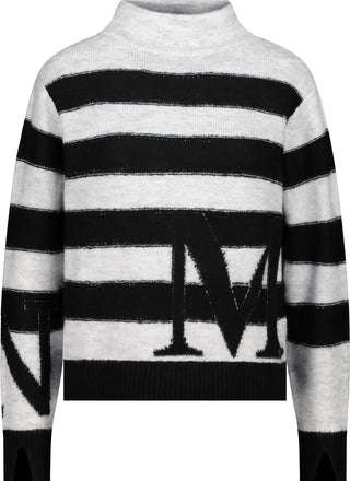 Pullover, ash grey melange ringel