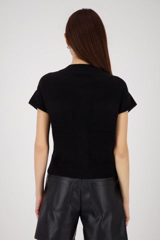 Strickjacke, schwarz