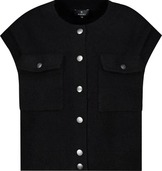 Strickjacke, schwarz