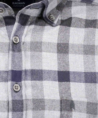 Karo-Hemd Ceramica, Button-down-Kragen