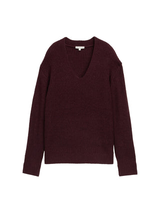 Strickpullover mit V-Ausschnitt