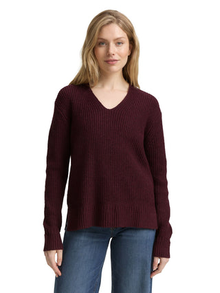 Strickpullover mit V-Ausschnitt