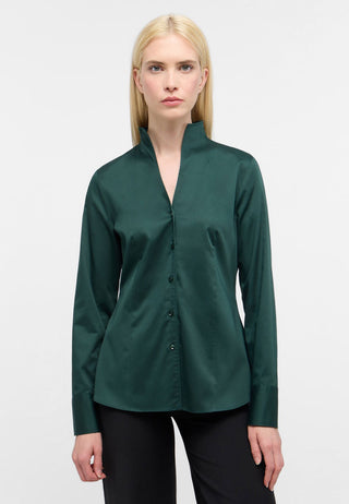 Satin Shirt Bluse Satingewebe Langarm