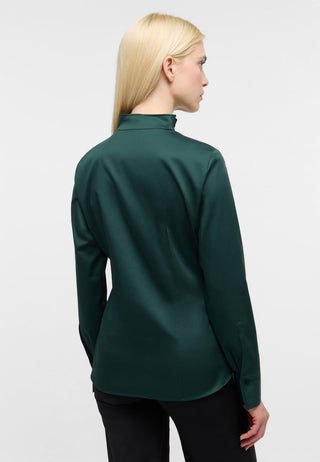 Satin Shirt Bluse Satingewebe Langarm