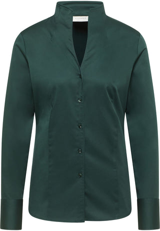 Satin Shirt Bluse Satingewebe Langarm