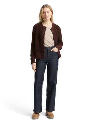 Bouclé Cardigan mit Wollanteil