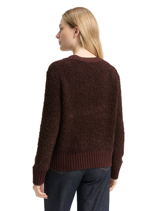 Bouclé Cardigan mit Wollanteil