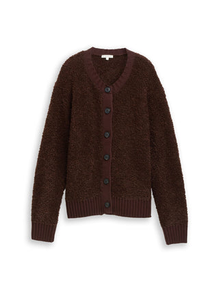 Bouclé Cardigan mit Wollanteil