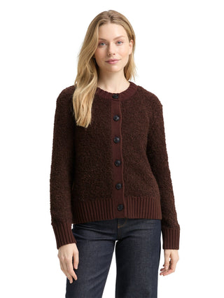 Bouclé Cardigan mit Wollanteil