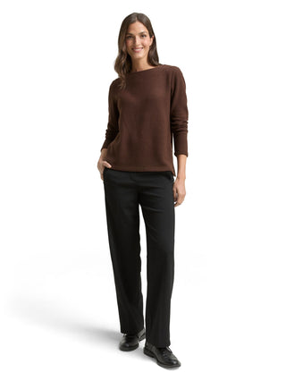 Soft-Touch Sweatshirt mit Knopf-Details