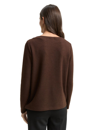 Soft-Touch Sweatshirt mit Knopf-Details