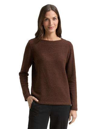 Soft-Touch Sweatshirt mit Knopf-Details